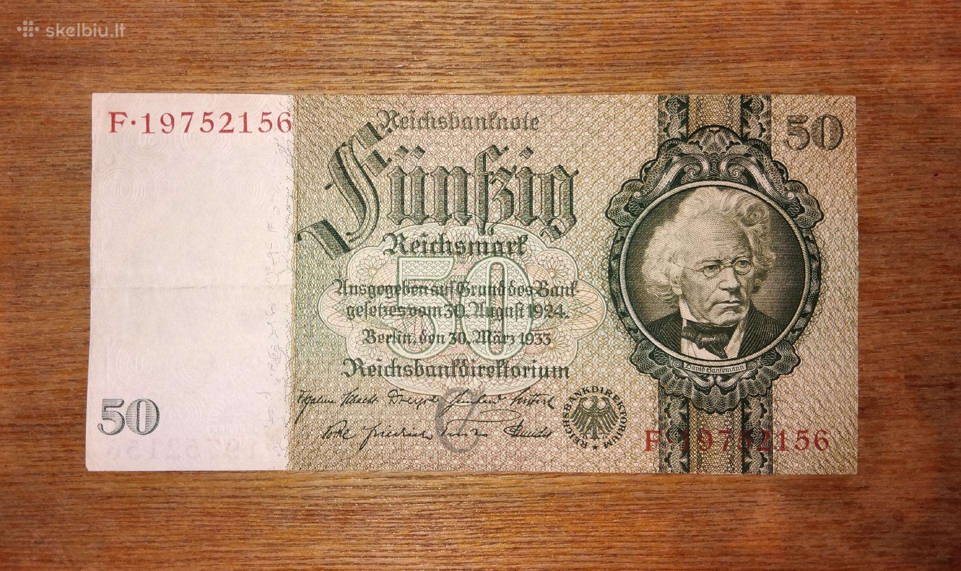 Vokietijos 50 reichsmark banknotas