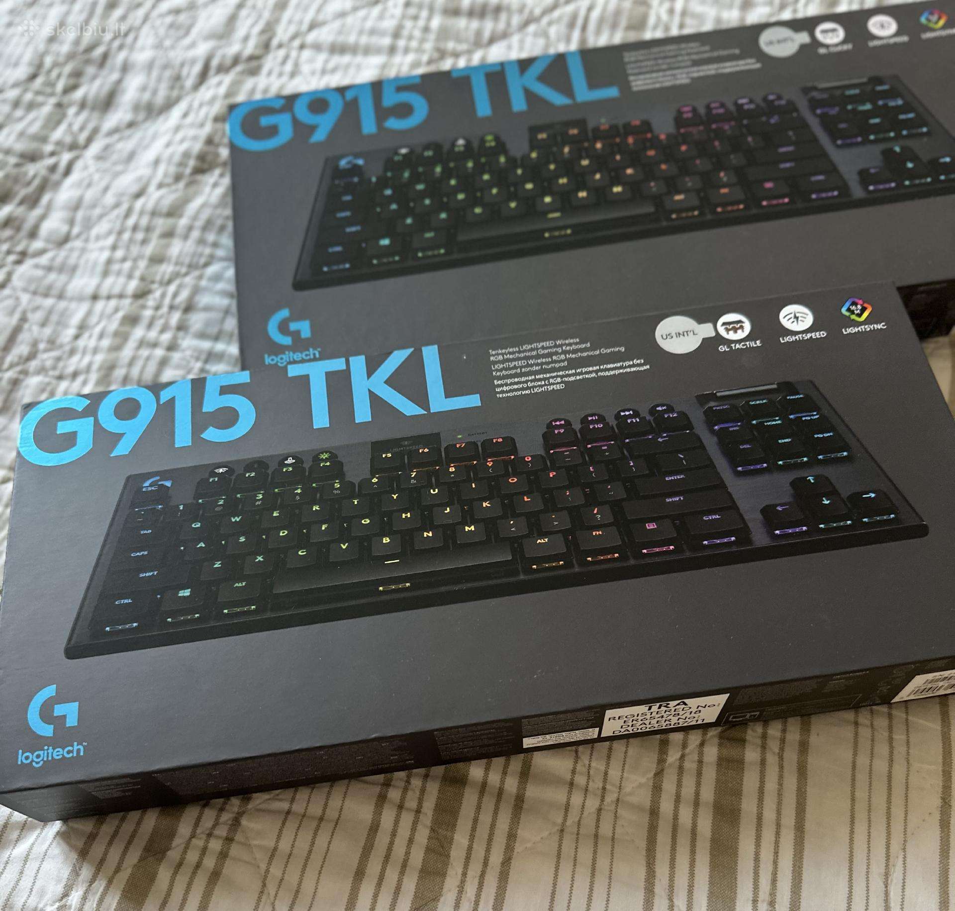 Logitech G915 Tkl Lightspeed belaidė klaviatūra