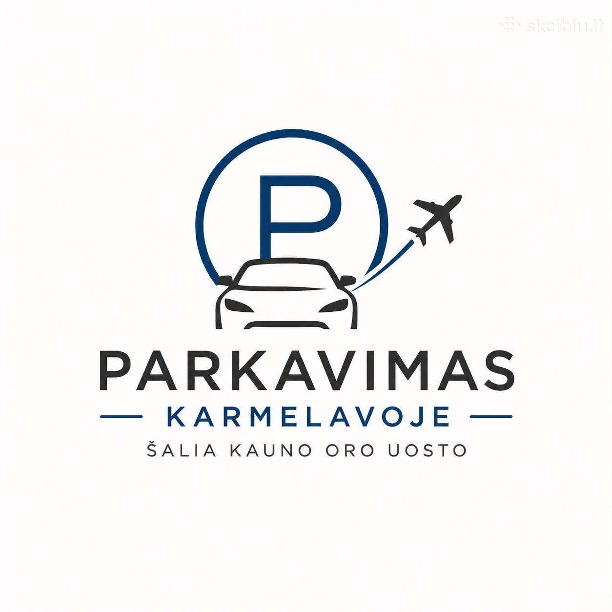 Automobiliu parkavimas prie Kauno oro uosto