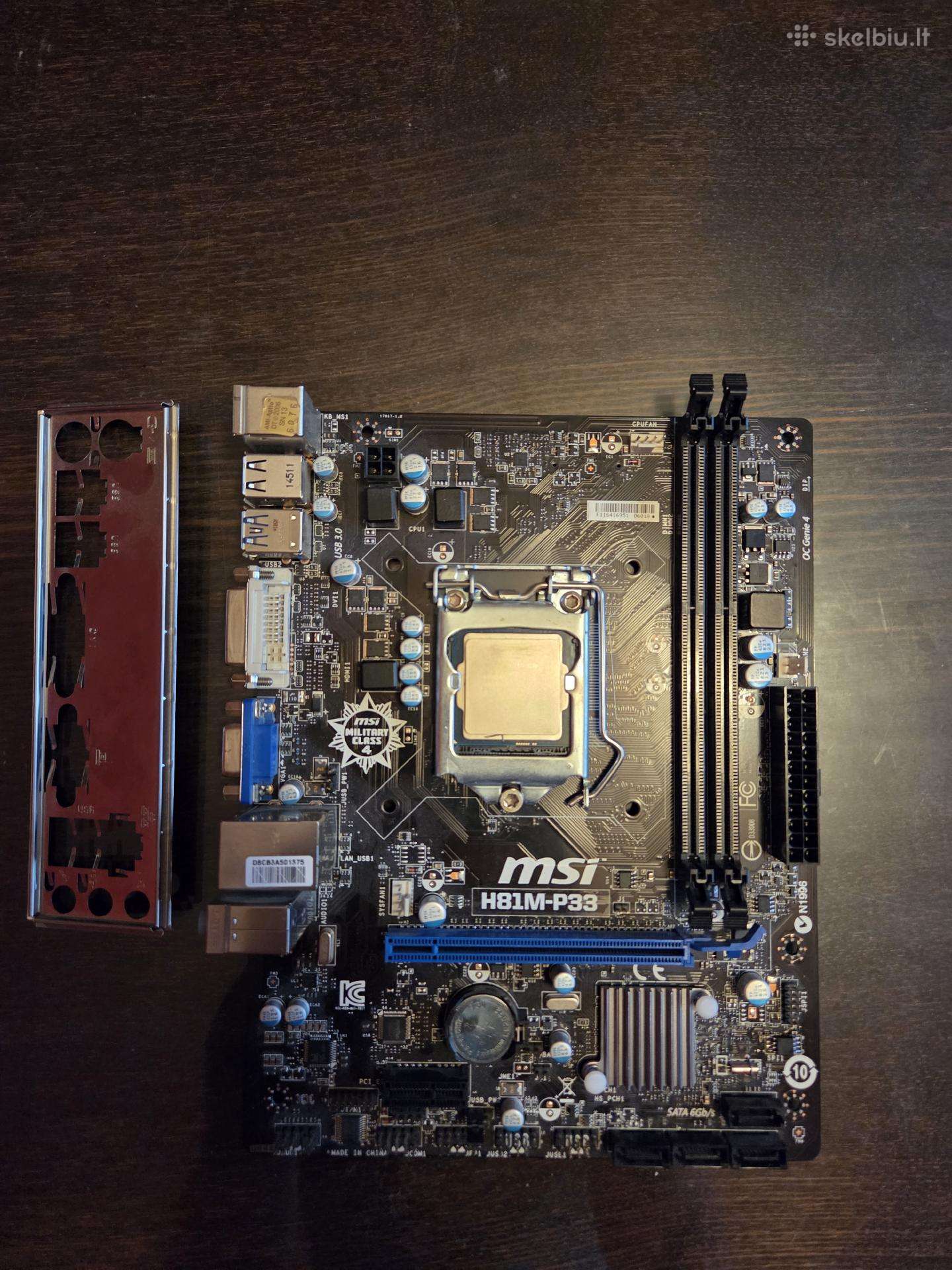Msi H81m-p33 + i3-4130