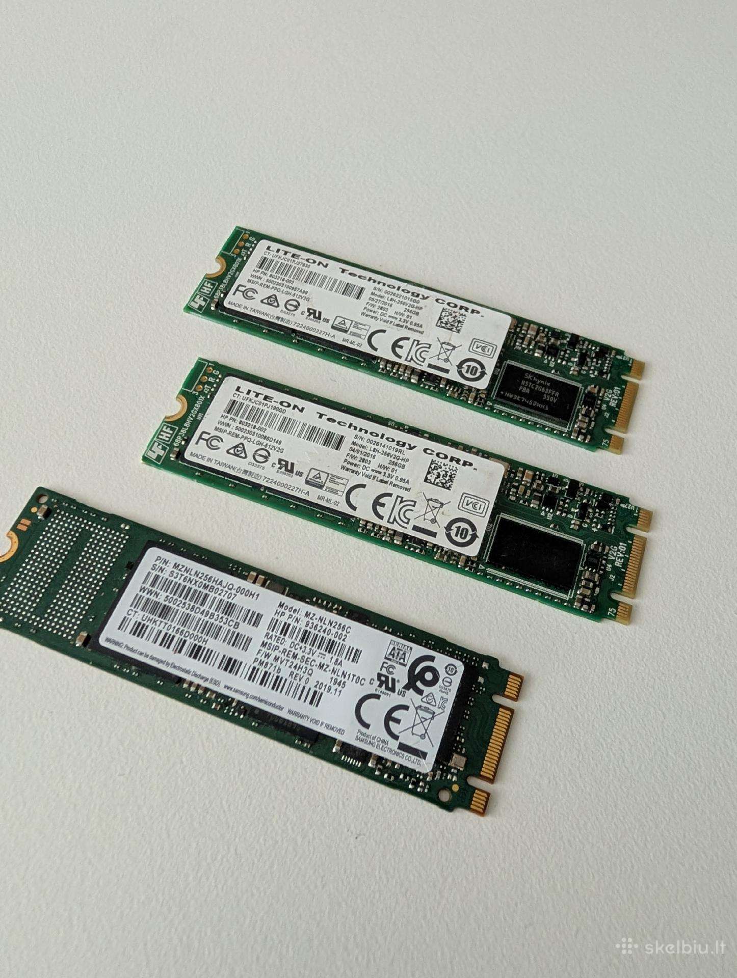 3x256gb m2 sata diskai