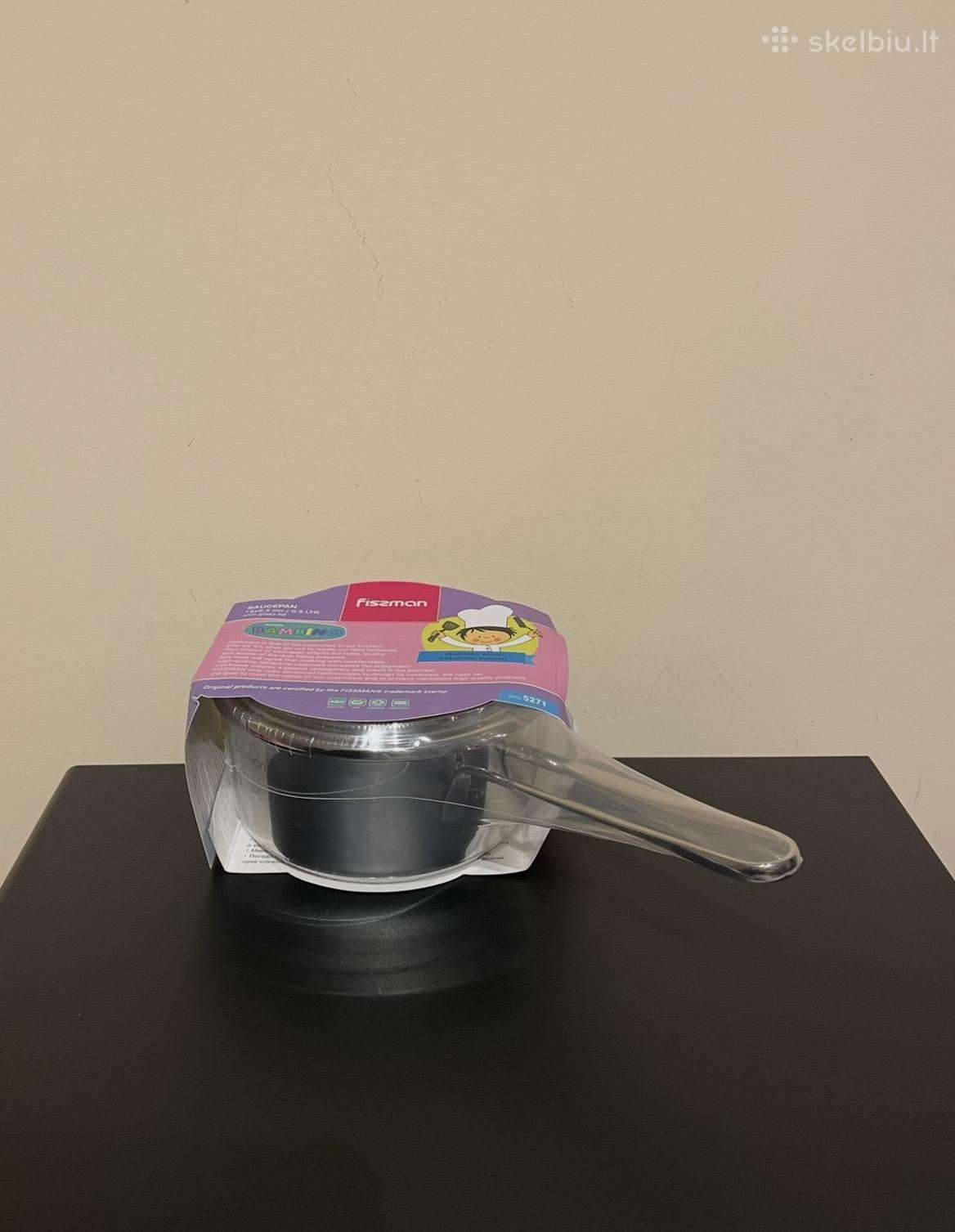 Fissman puodas su stikliniu dangčiu 14 cm 0,9 l