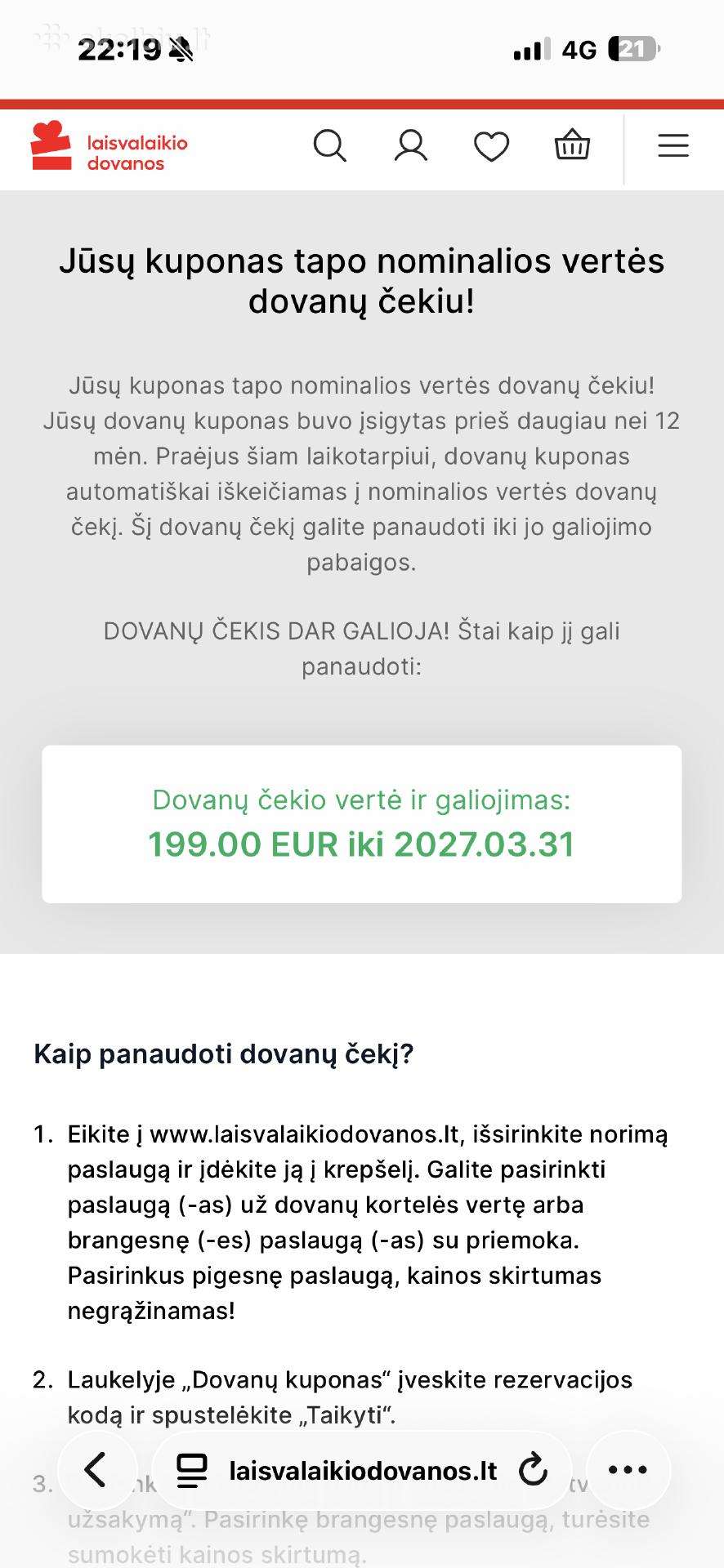 200€ kuponas uz 150€
