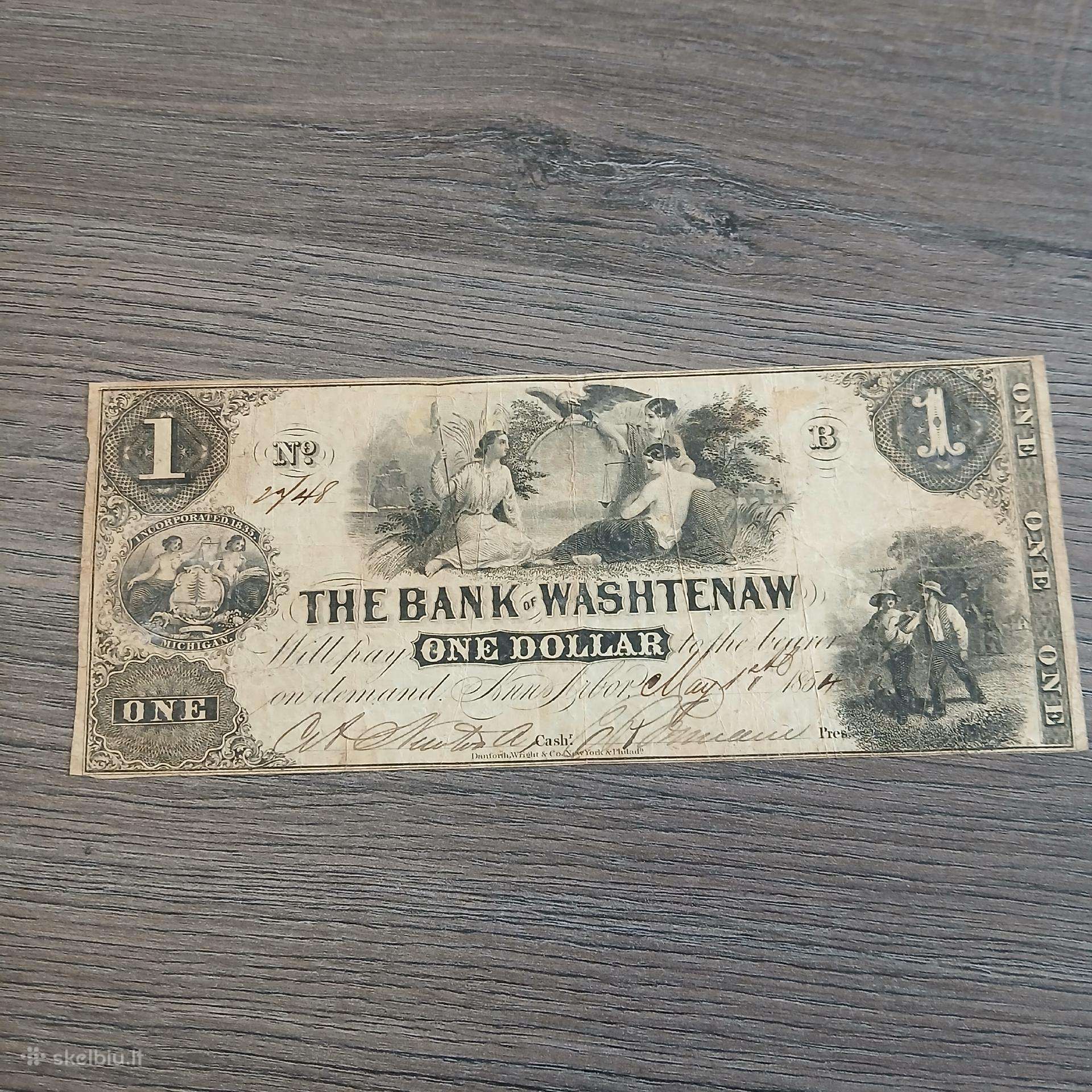 JAV 1 doleris 1854 metų.