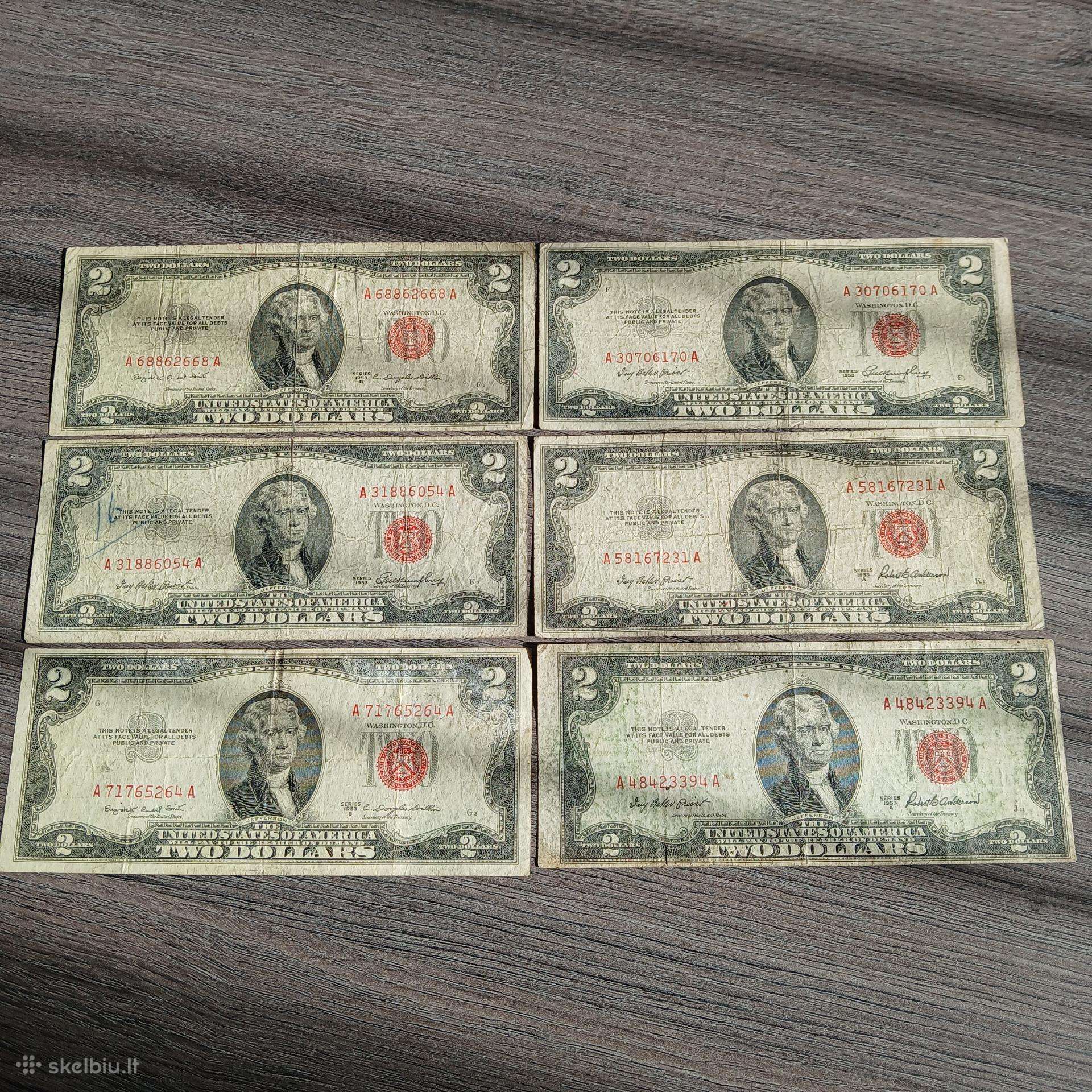 2 doleriai 1953 metų.