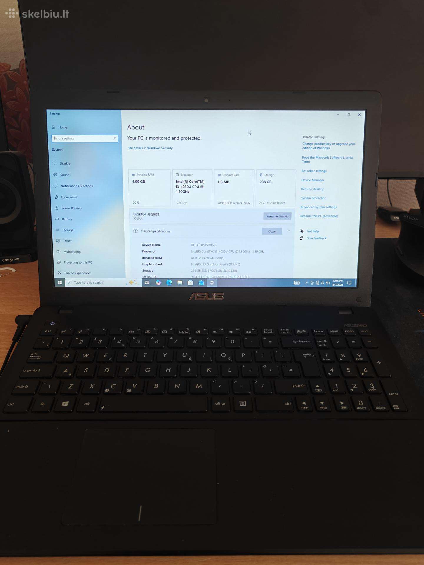 Nešiojamas kompiuteris asus P550