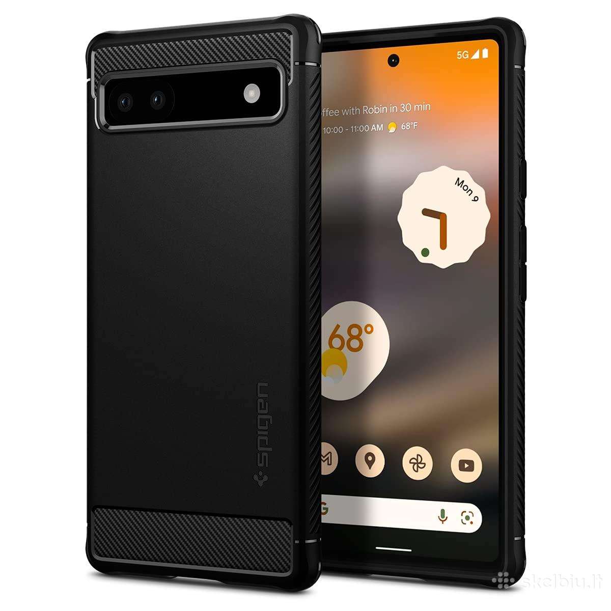 Google Pixel 6a (6/128gb) + Spigen dėklas + dėžutė
