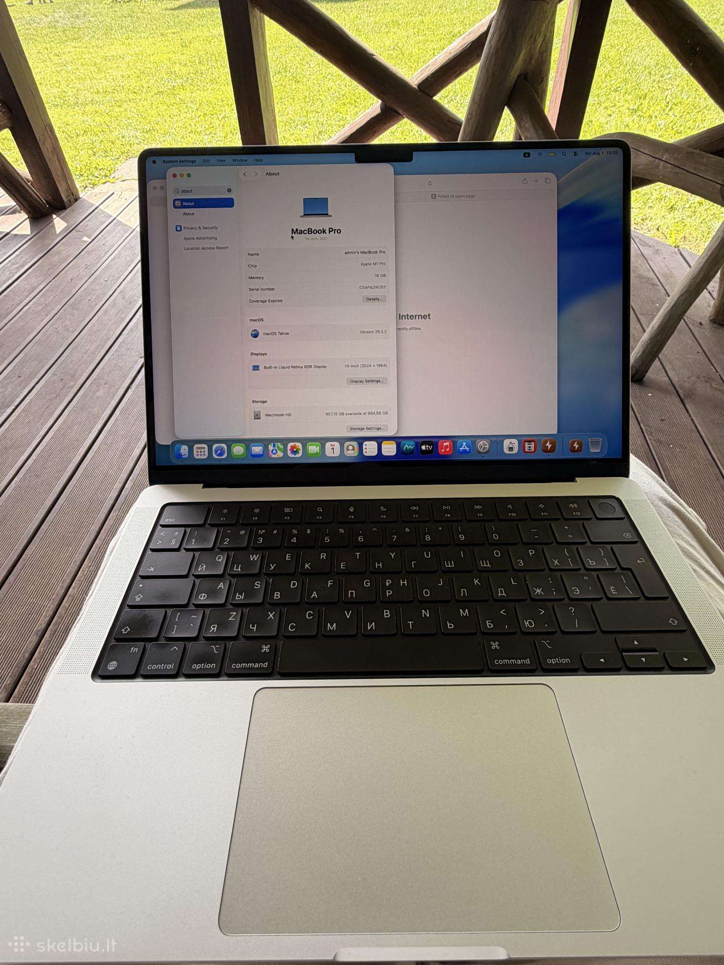 Apple M1 Pro16gb14-inch1tbbattery health 84%