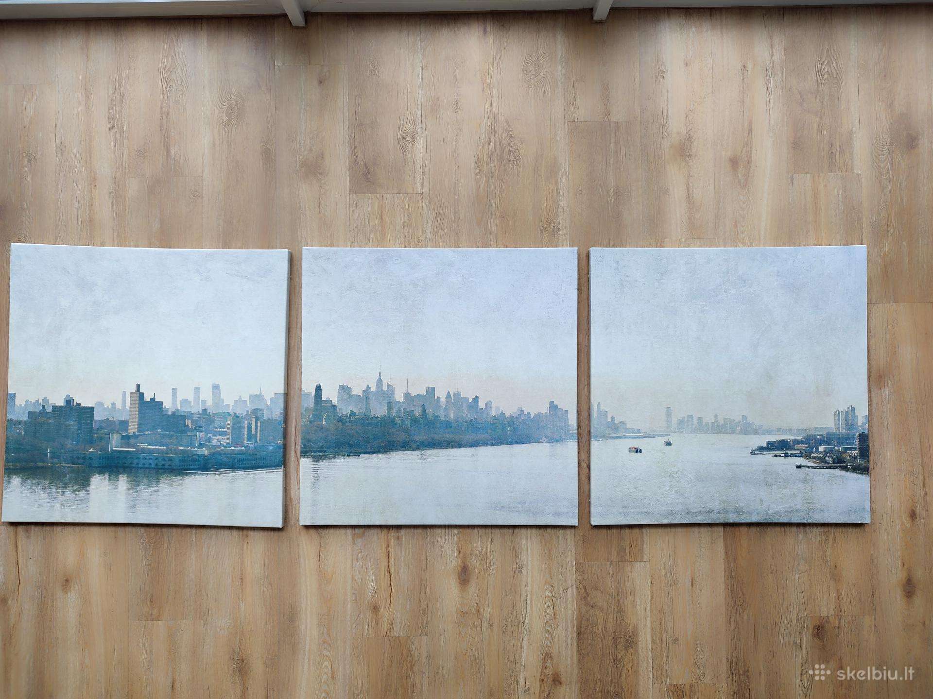New York Skyline 3 dalių paveikslas. Pete Kelly