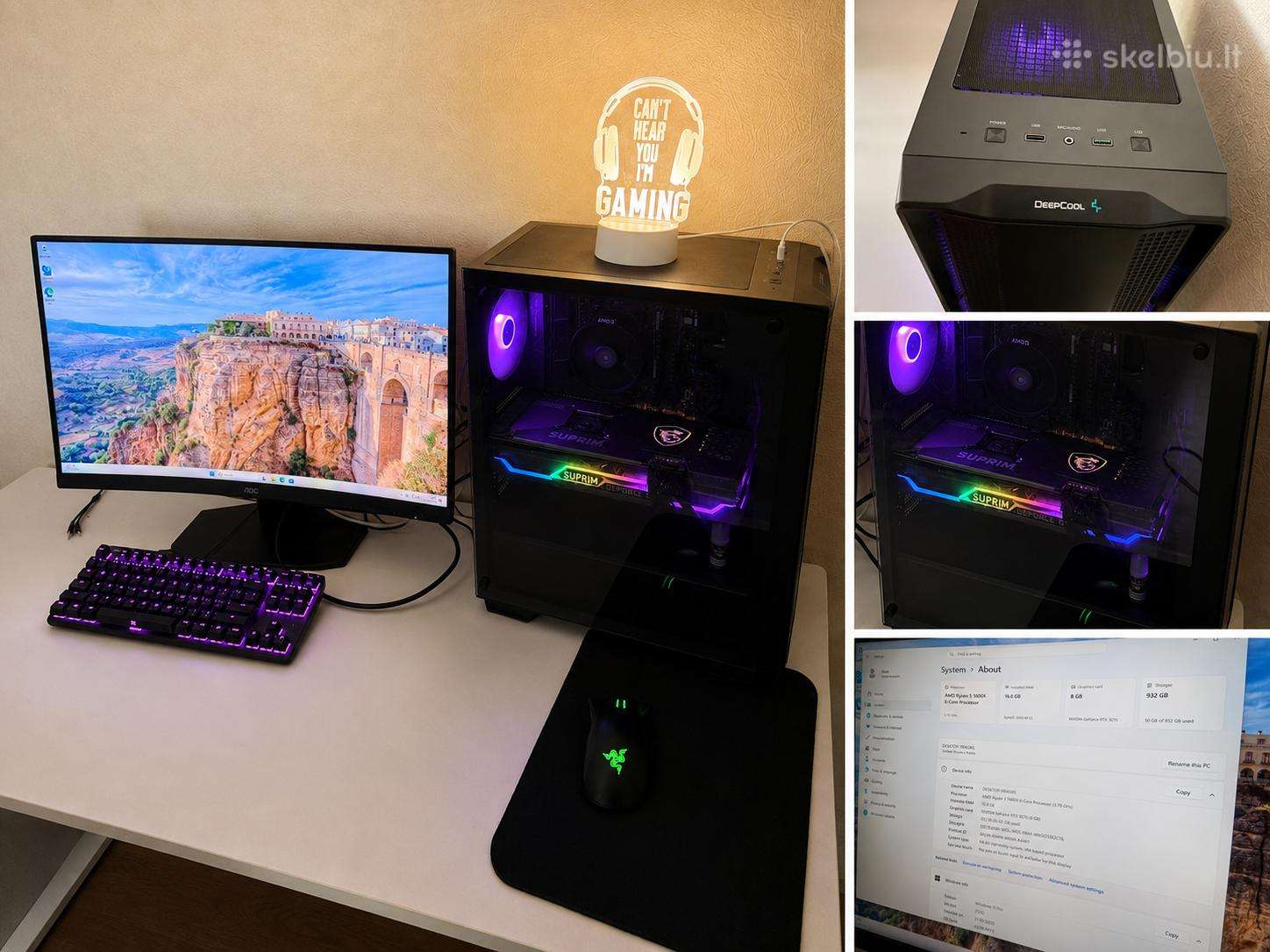 Galingas Gaming kompiuteris – Ryzen 5 5600x /
