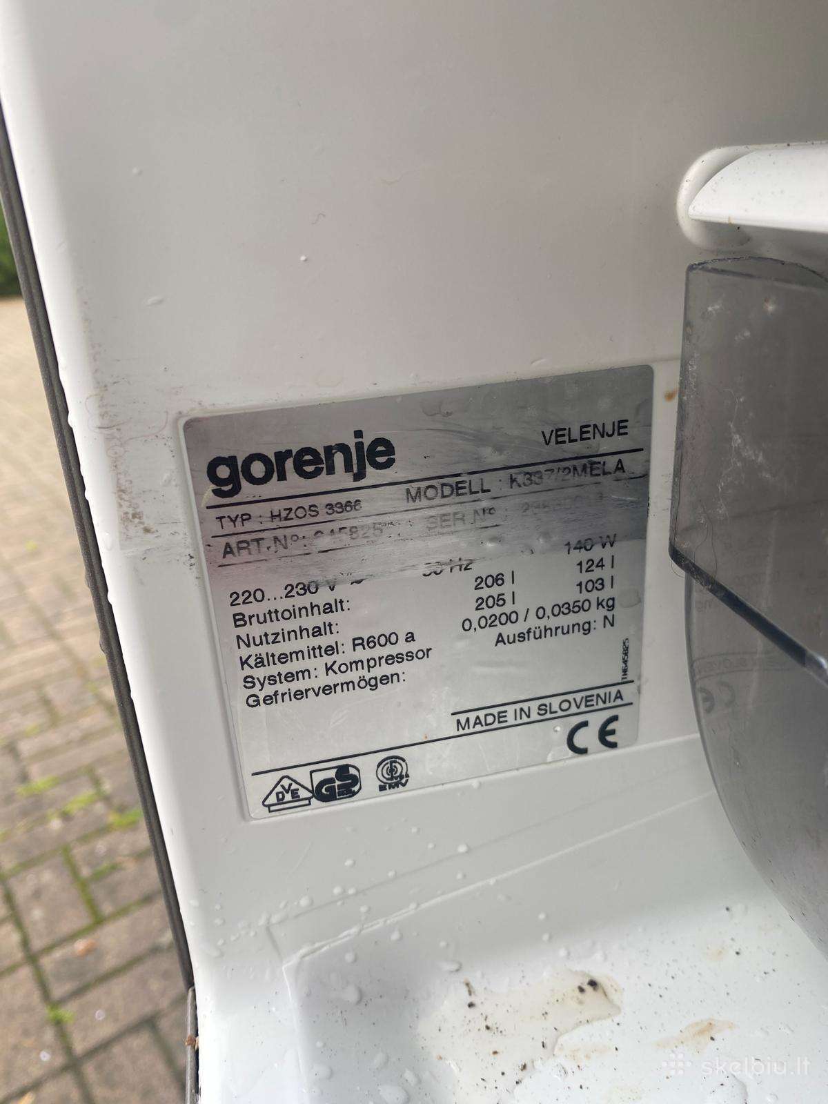 Šaldytuvas Gorenje
