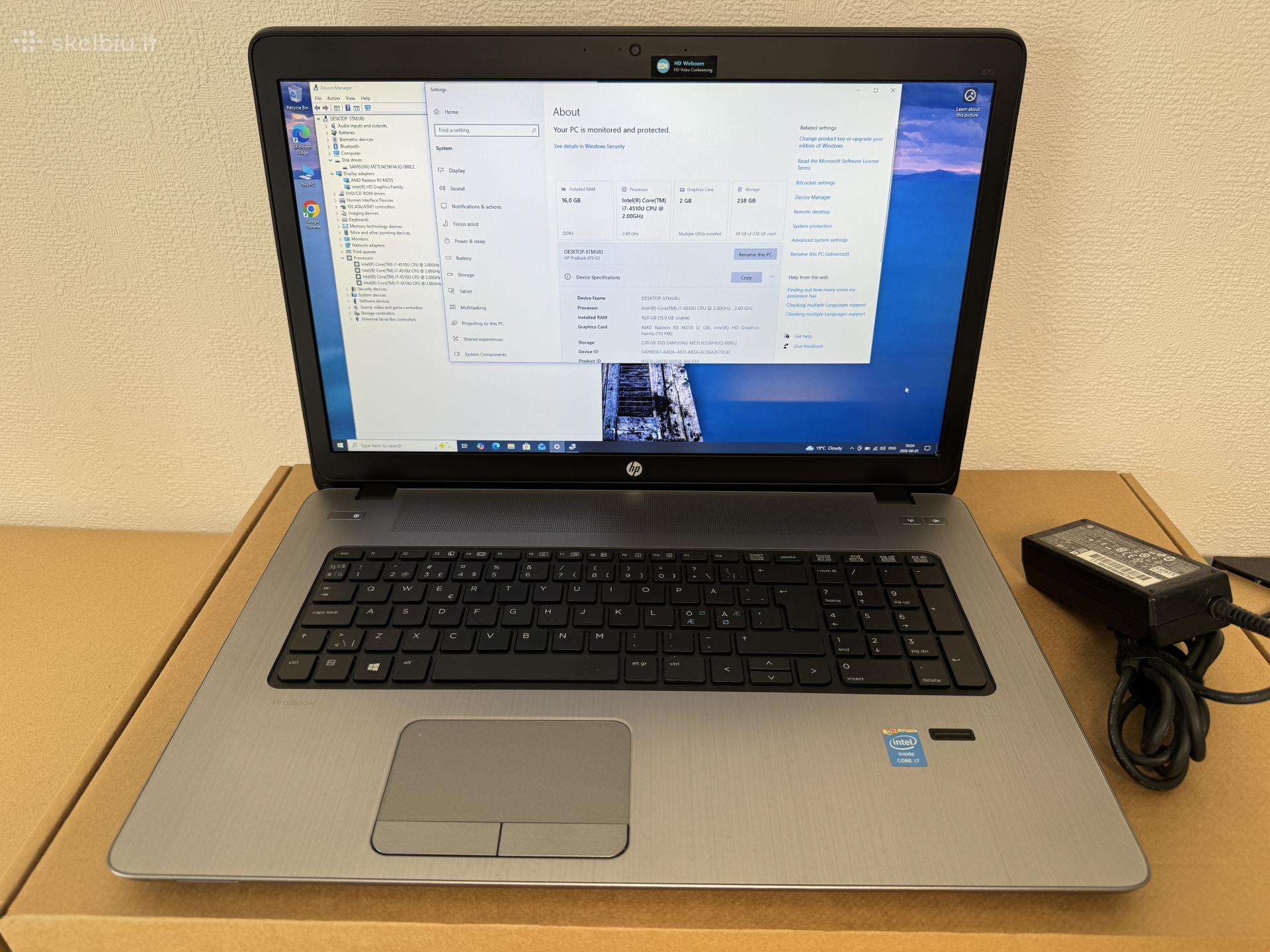 Hp Probook 470 G2 dideliu ekranu