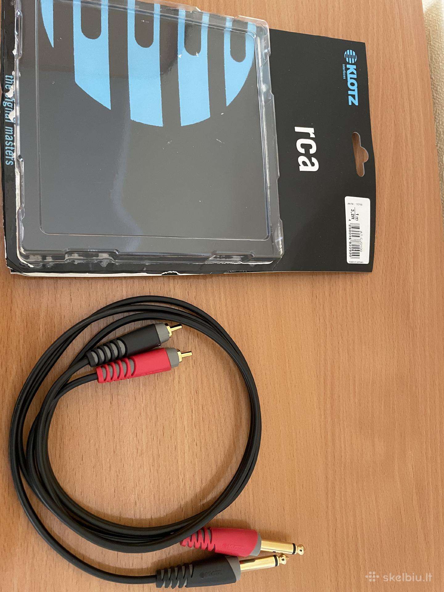 Audio kabelis Klotz Rca-6,3 mm