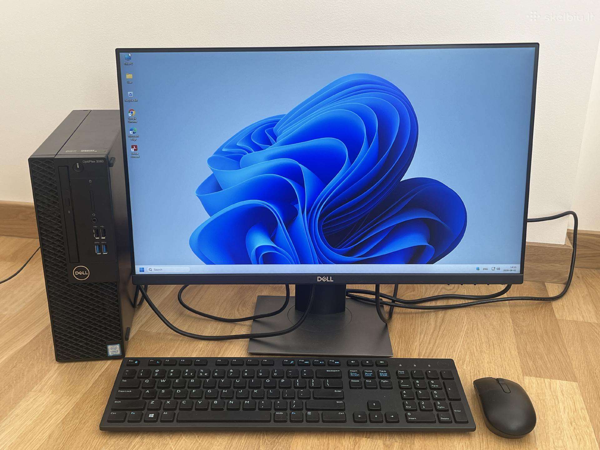 Kompiuteris Dell 3060 su Dell monitoriumi