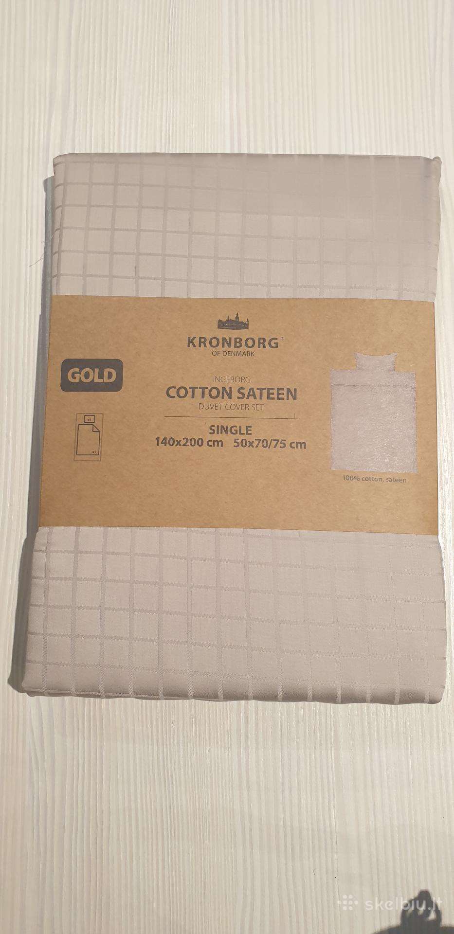 Cotton sateen gold patalines komplektas