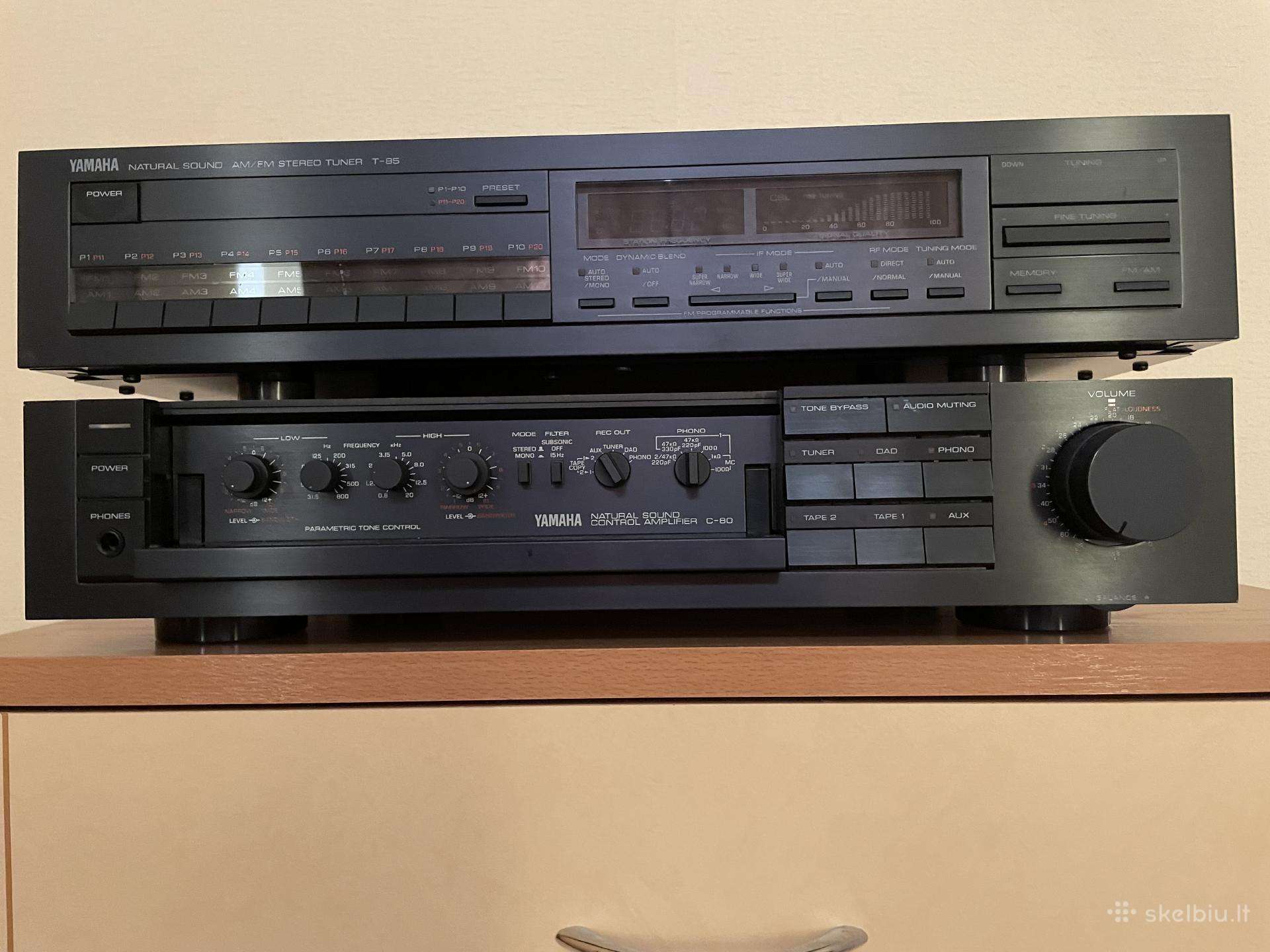 Yamaha C-80 pradinis stiprintuvas+yamaha T-85 tiun