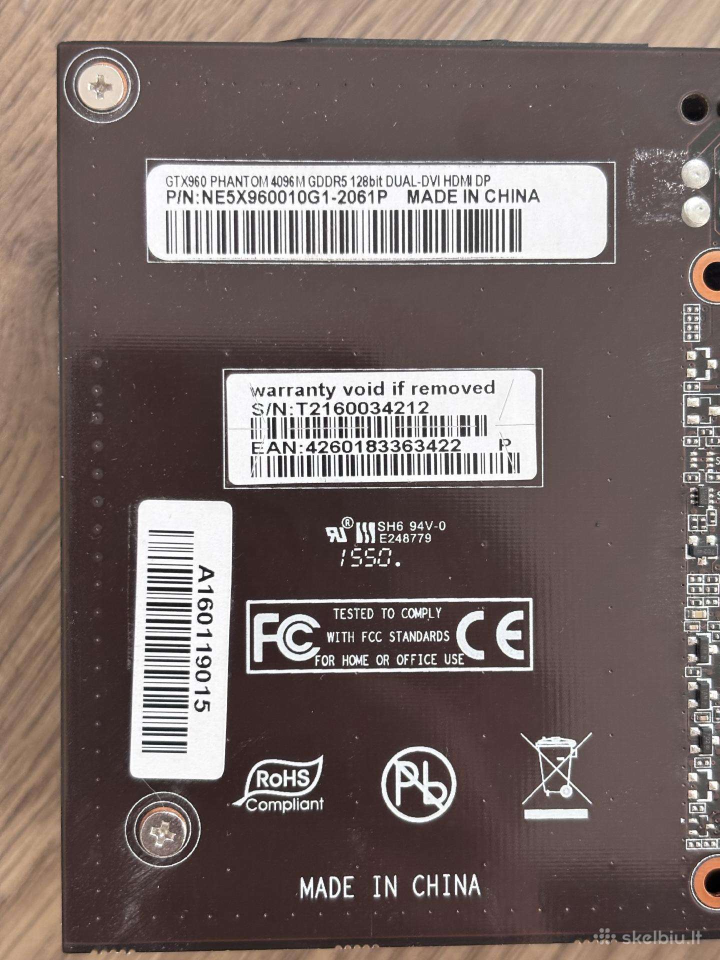 Gainward Geforce Gtx 960 Phantom 4gb Gddr5