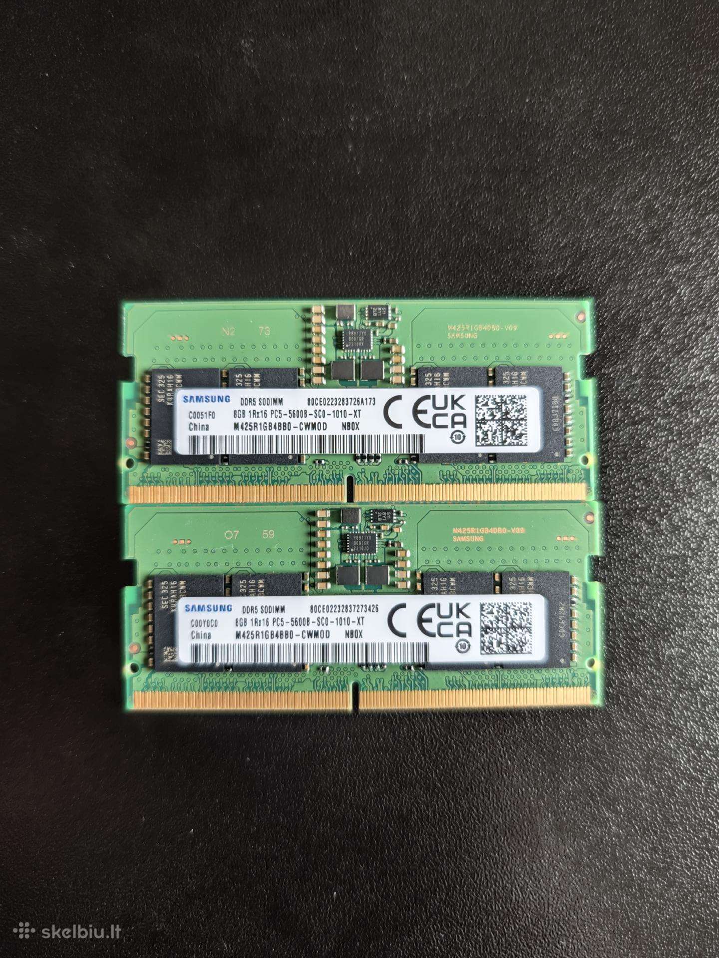 2x8 GB RAM atmintį nešiojamam kompiuteriui