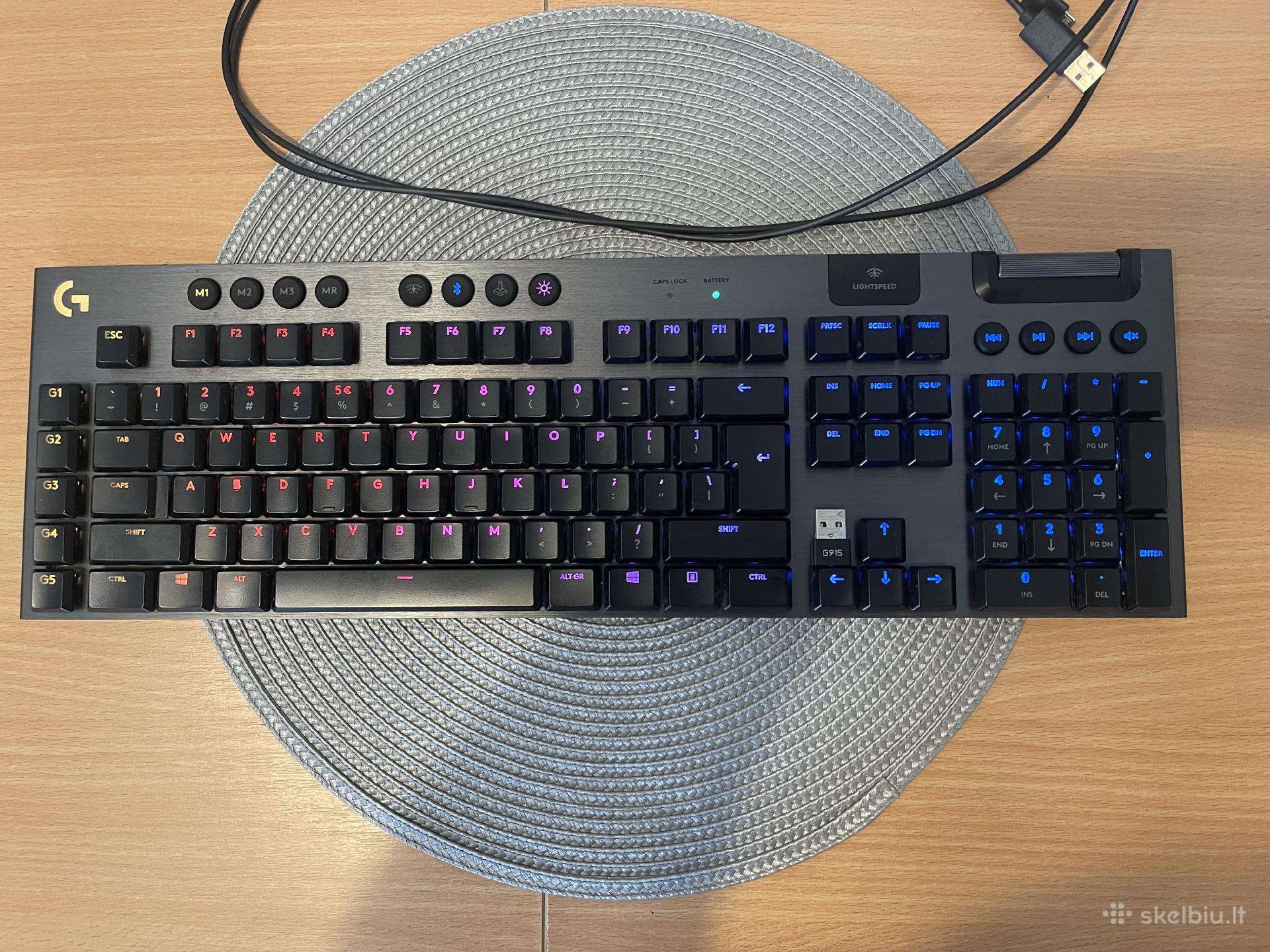 Logitech G915 lightspeed (tactile) klaviatūra.