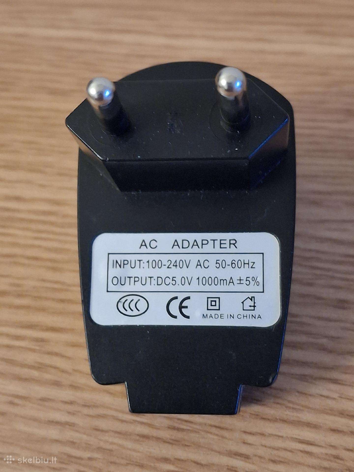 Ac adapteris, maitinimo šaltinis 5v, 1a