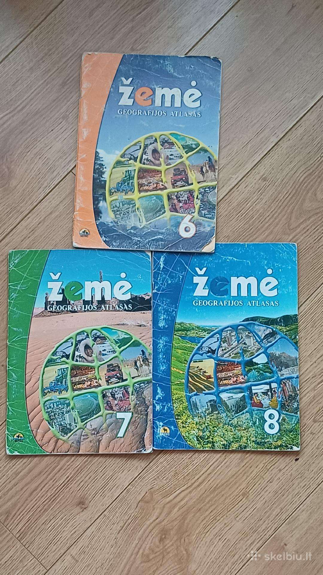 Geografijos atlasai "Žemė" 6, 7 ir 8 klasei