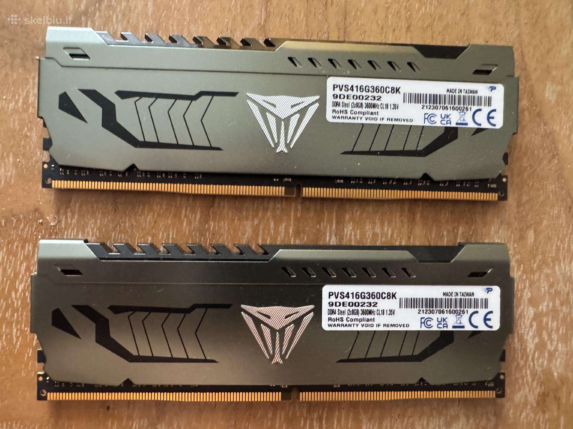 Patriot Viper Steel Ddr4 16gb 2x8gb 3600mhz Cl18