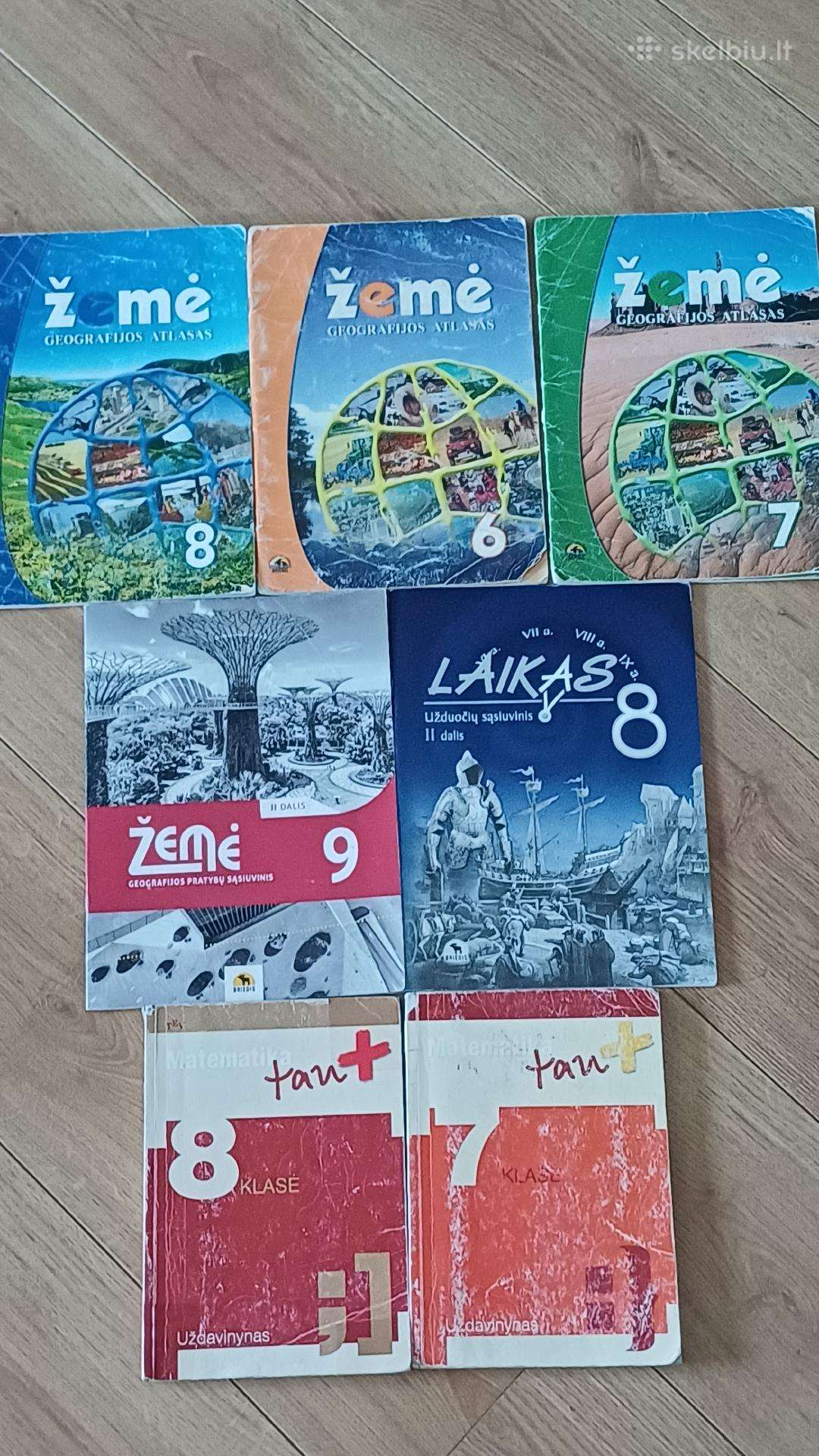 Atlasai, pratybos uždavinynai 6, 7, 8, 9 klasėm