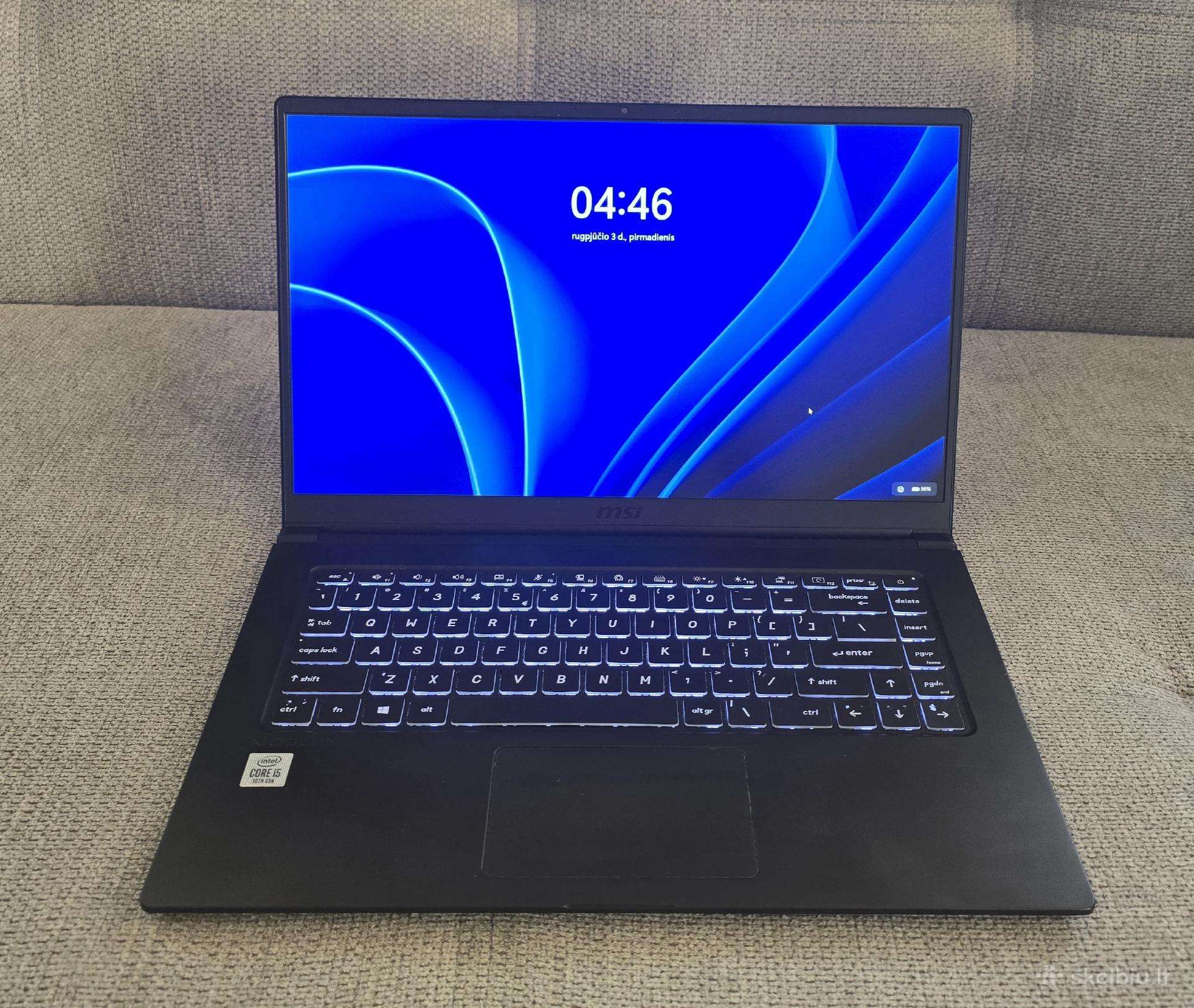 Msi Modern 15 A10m nešiojamas kompiuteris