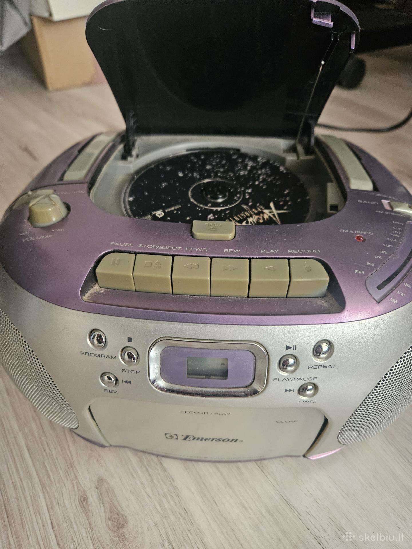Emerson boombox. Radija, CD, kasečių grotuvas