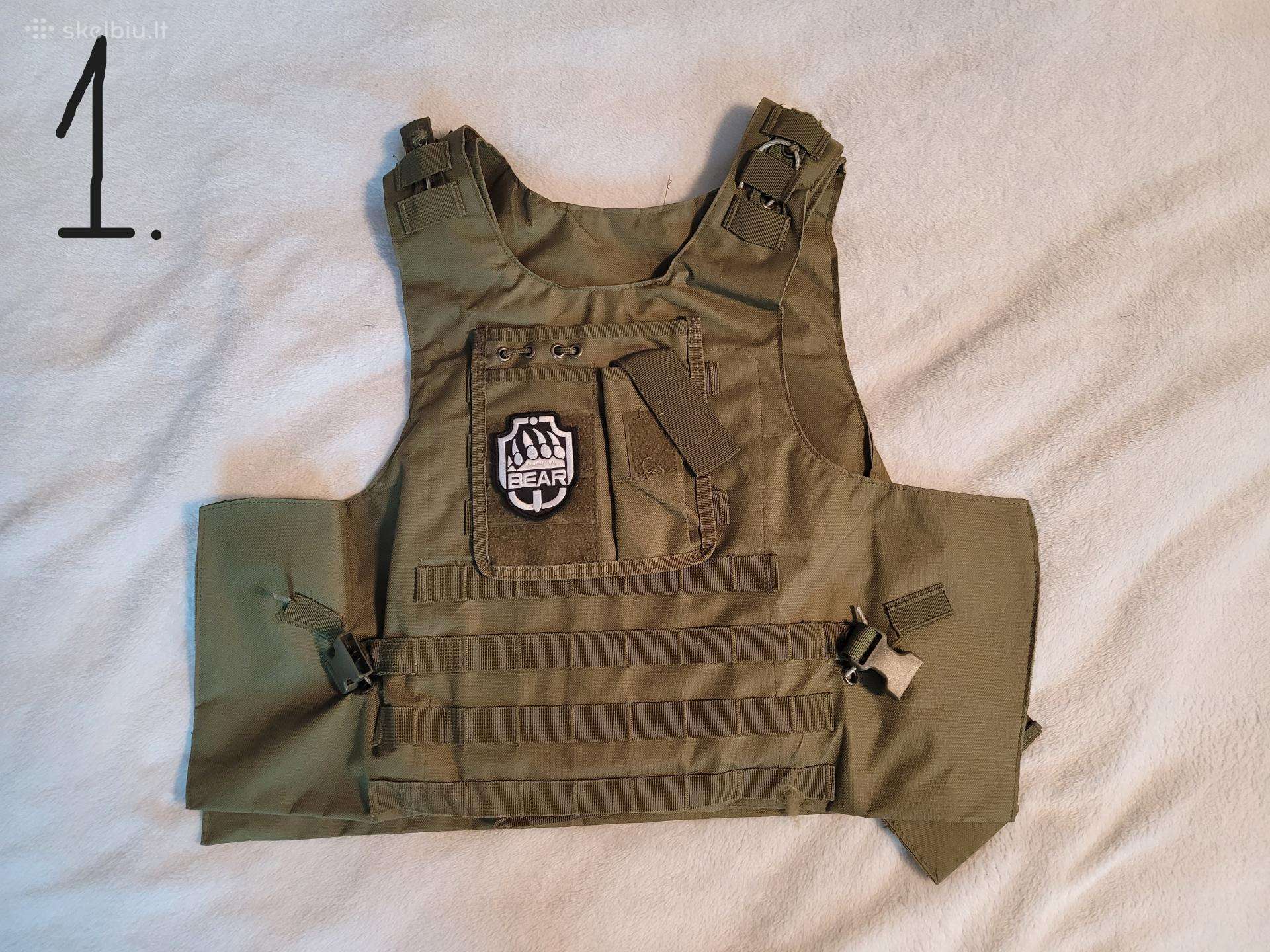 Airsoft pistoletai ir ekipuotė