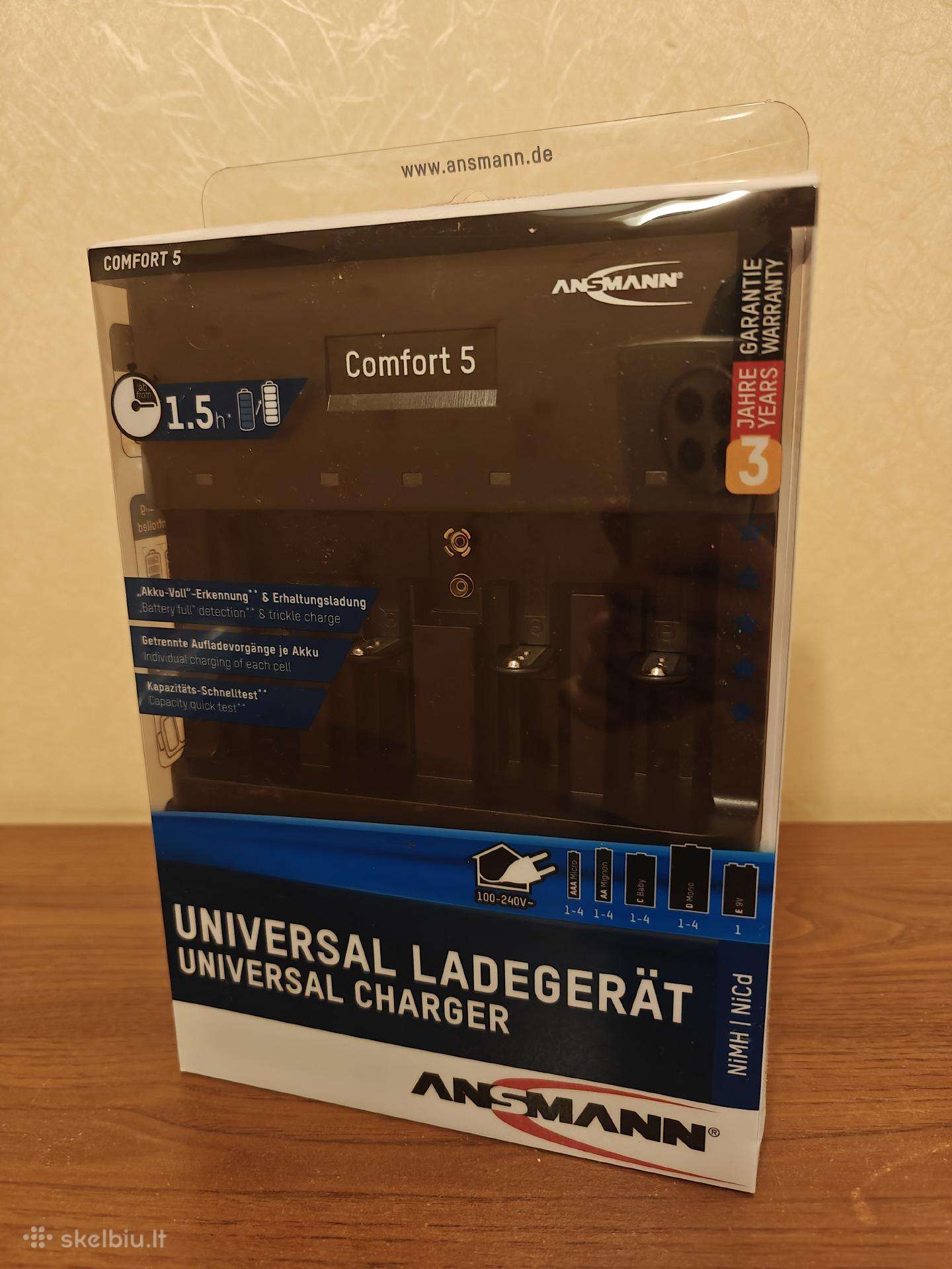 Ansmann Comfort 5 universalus baterijų kroviklis