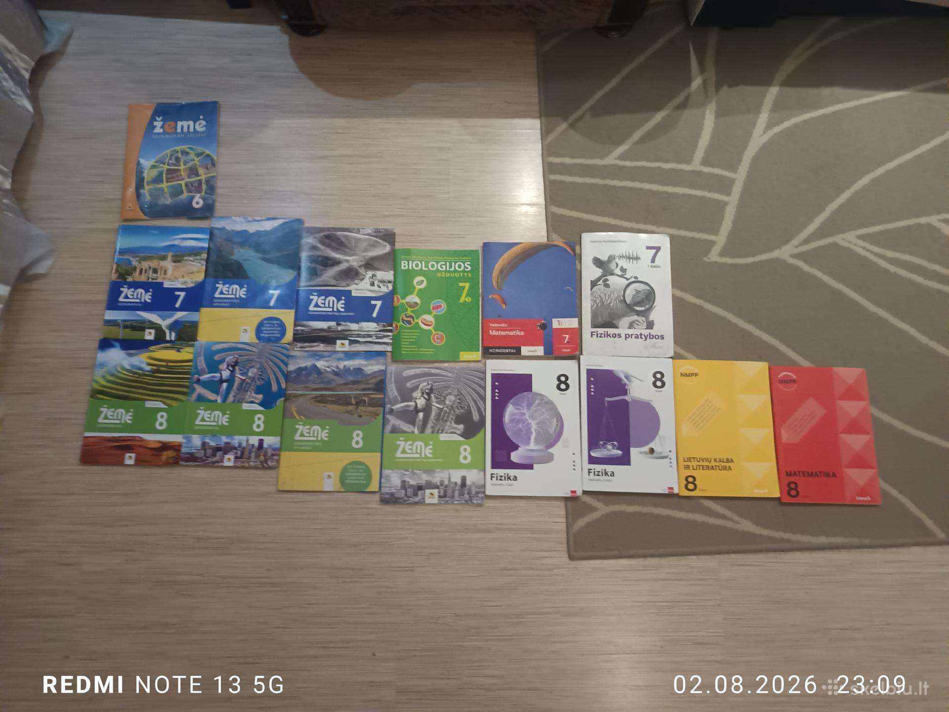 Vadoveliai ir pratybos uz 6, 7 ir 8 klases