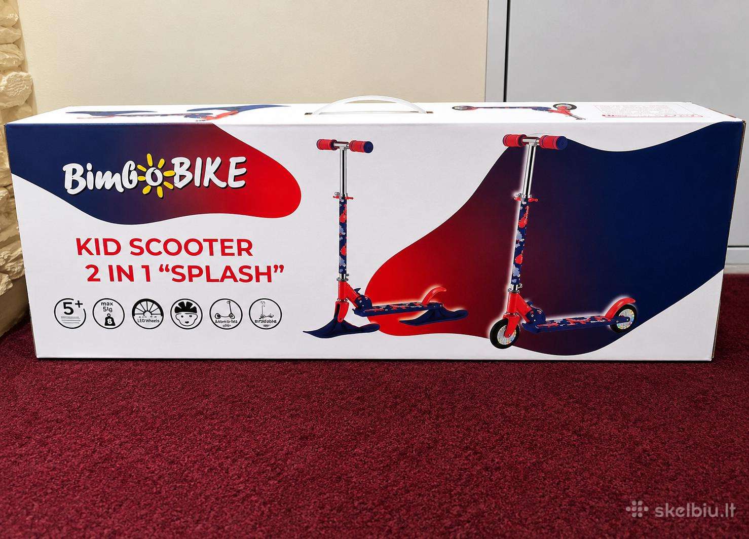 Bimbo Bike 2 in 1 vaikiškas paspirtukas