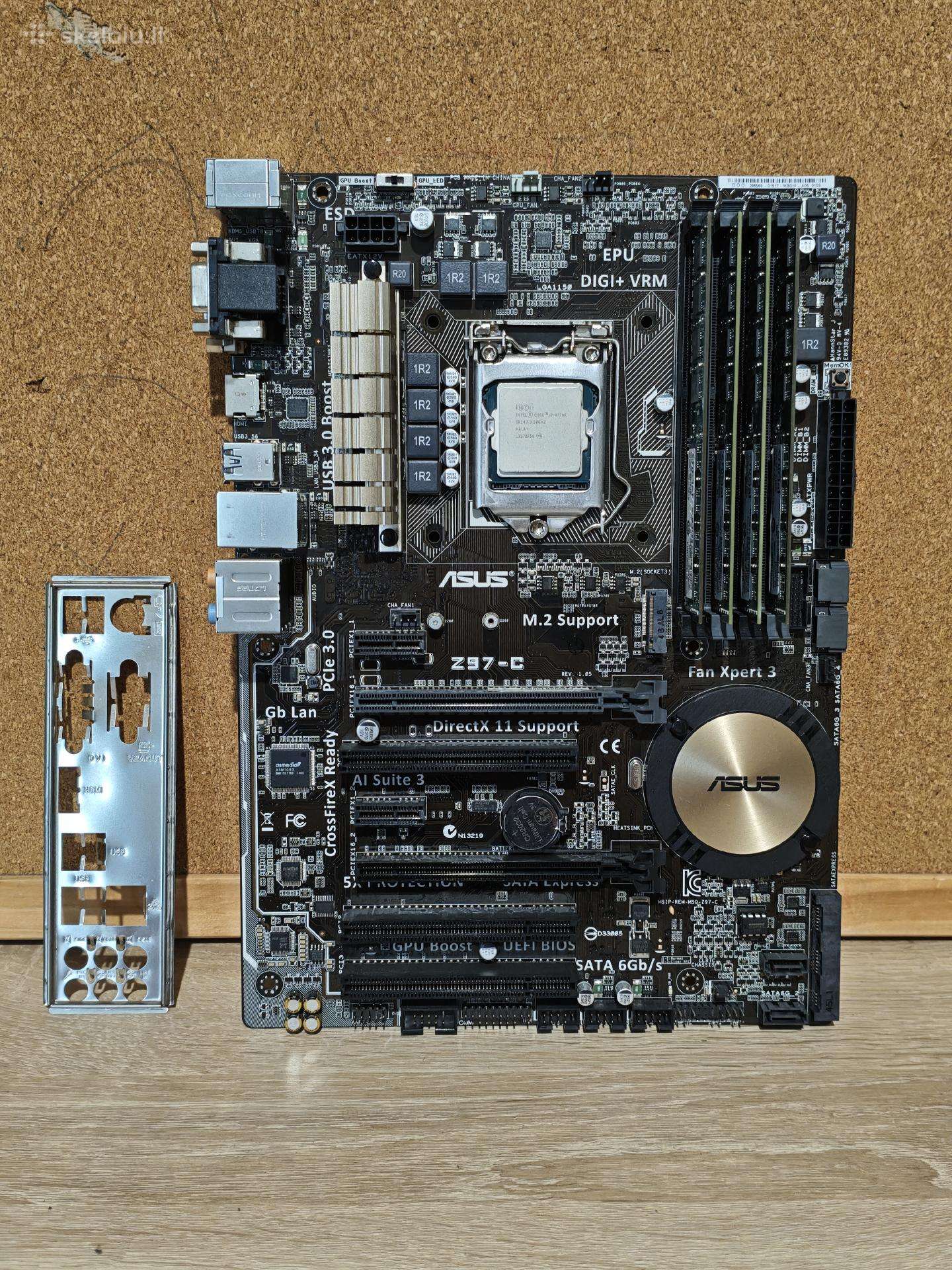 I7 4770k + 4x4gb 1600mhz + Z97-c