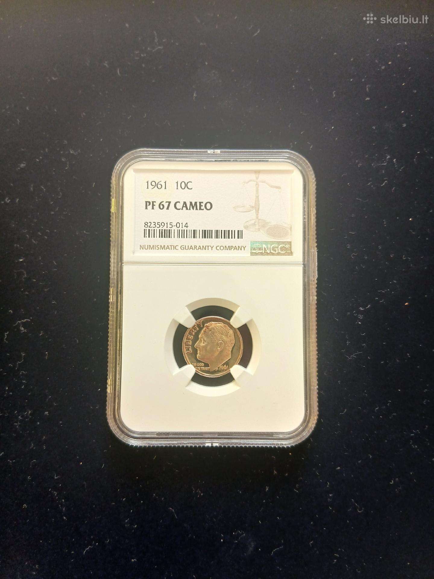 JAV 1961 10 C Proof 67 Cameo