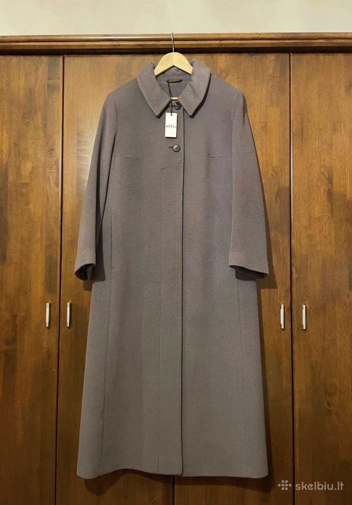 Tiesus ilgas švelnus šiltas paltas XL