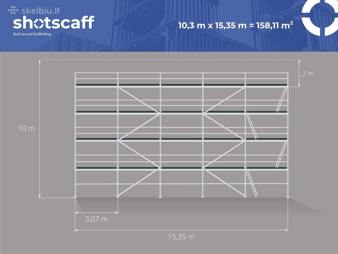 Baumann fasadiniai pastoliai 158 m²