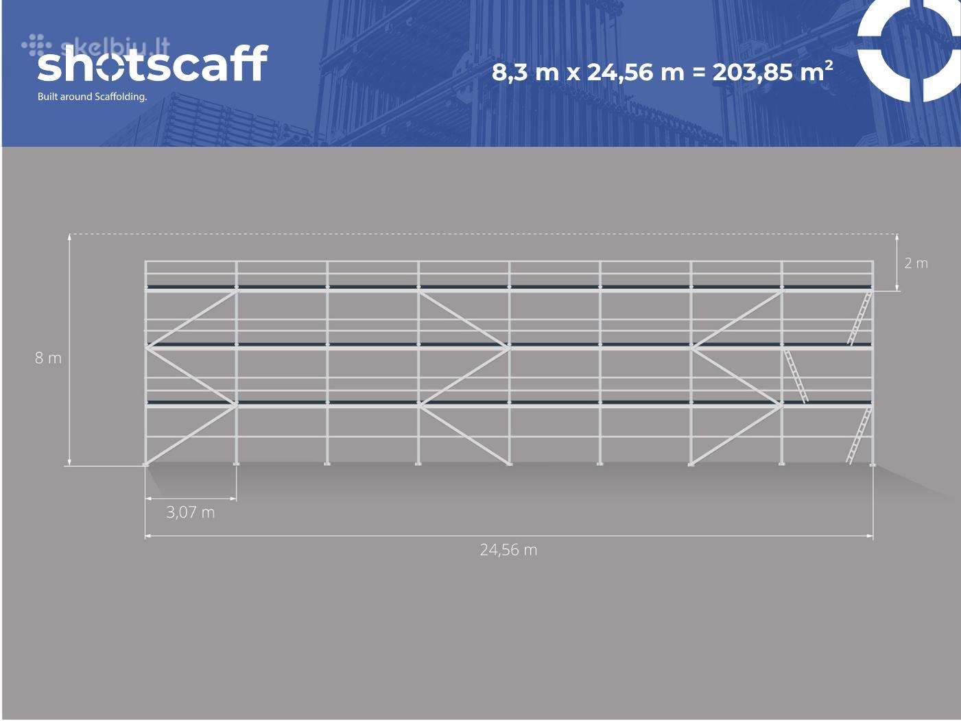 Baumann fasadiniai pastoliai 204 m²