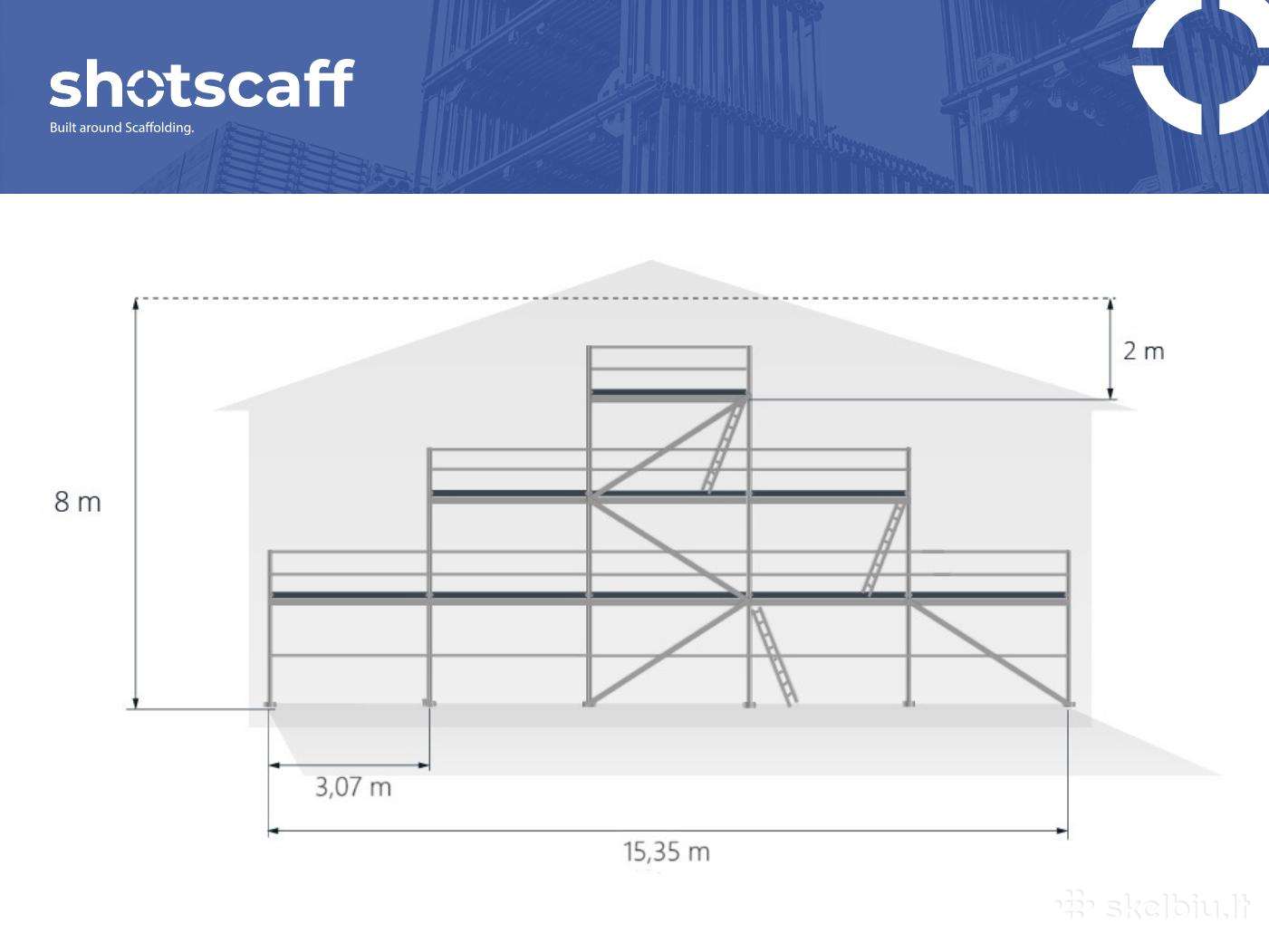 Baumann Aliuminio Fasadiniai Pastoliai 120 m²