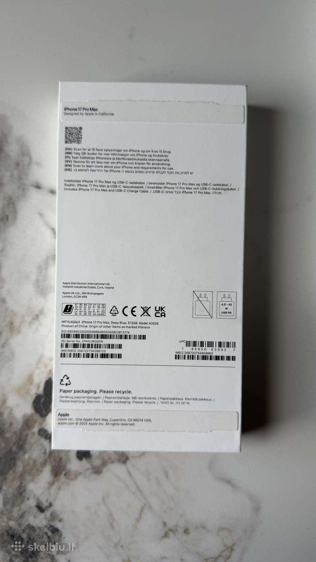 iPhone 17 pro max 512 GB