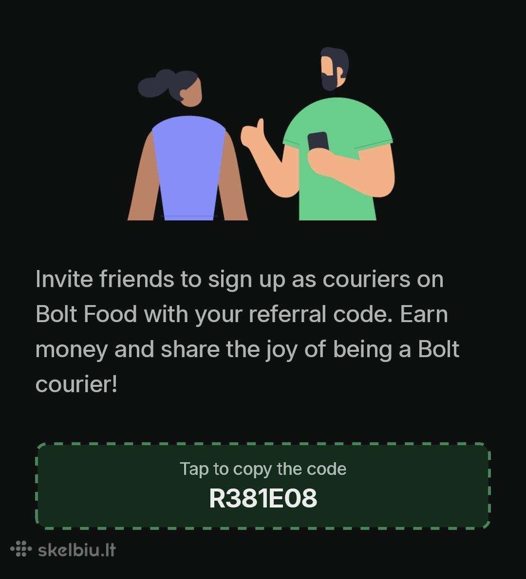 Bolt kurjerio 40€ premija