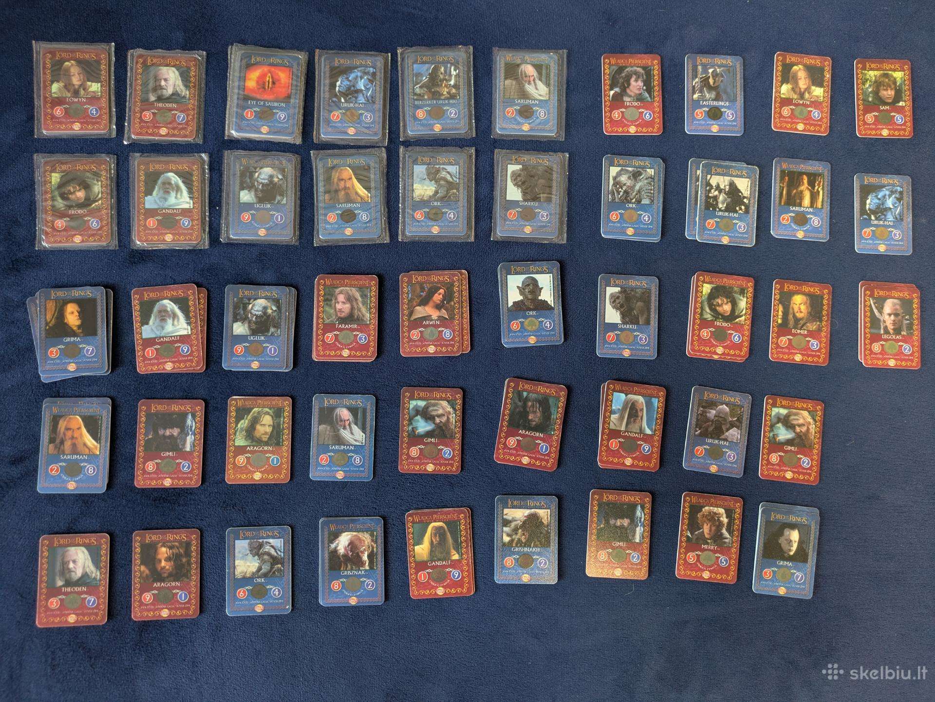 Pokemon Tazos (kepsų) ir kortelių kolekcija