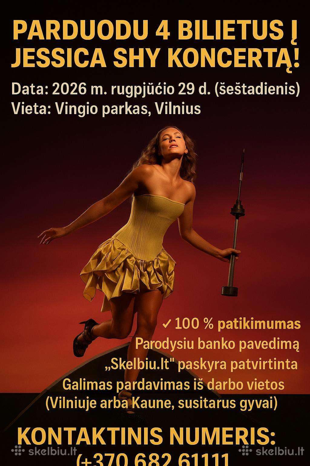 4 bilietai į Jesicca Shy 2026 08 28 ir 2026 08 29