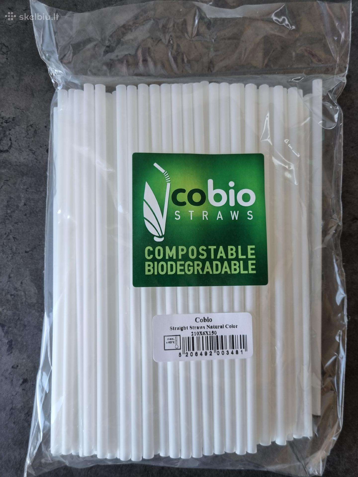 Ekologiški nepopieriniai šiaudeliai Cobio Straws
