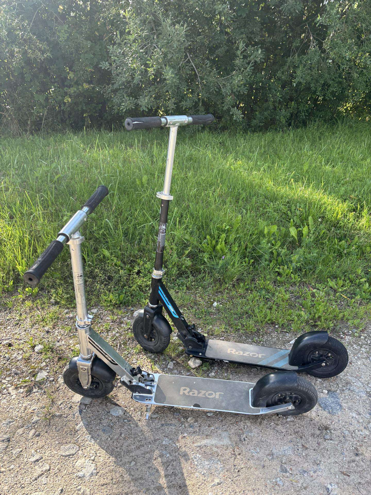 Paspirtukai Hudora ir Razor
