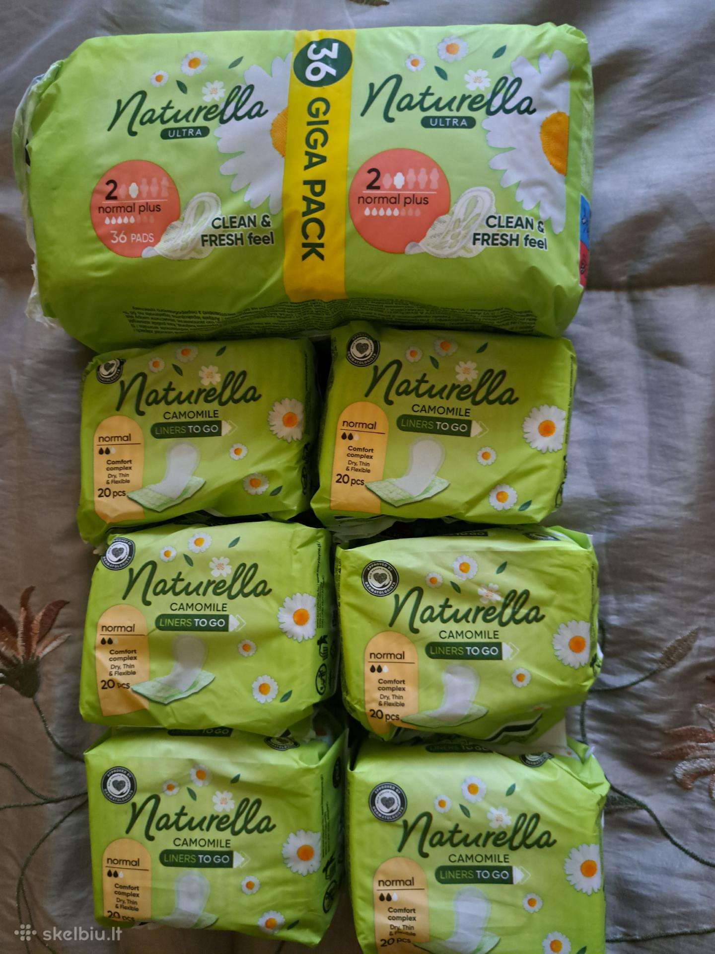 Naturella paketai ir įklotai