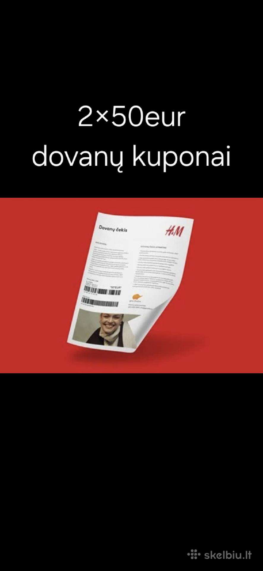 H&m kuponai 2x50eur