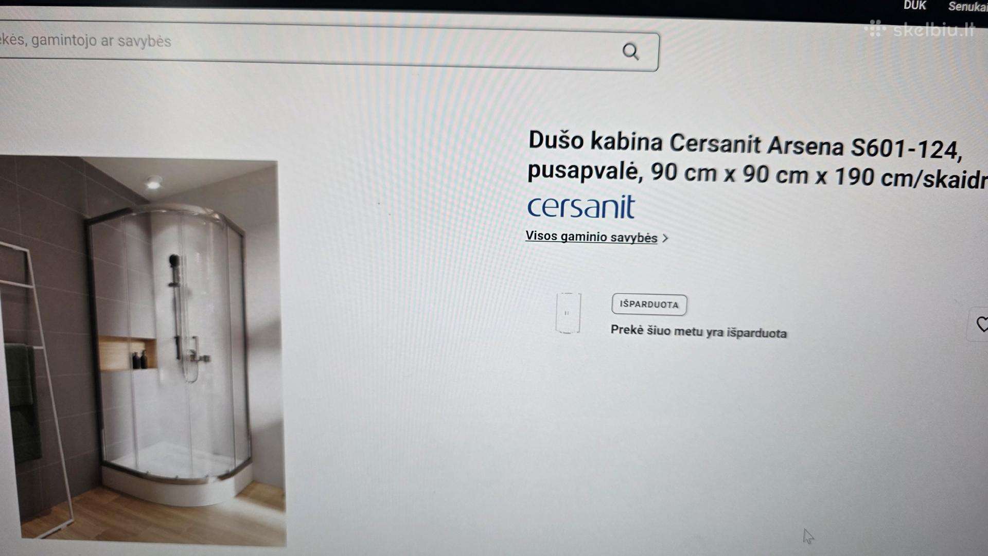 Stiklai Dušo kabinos Cerasit 9090