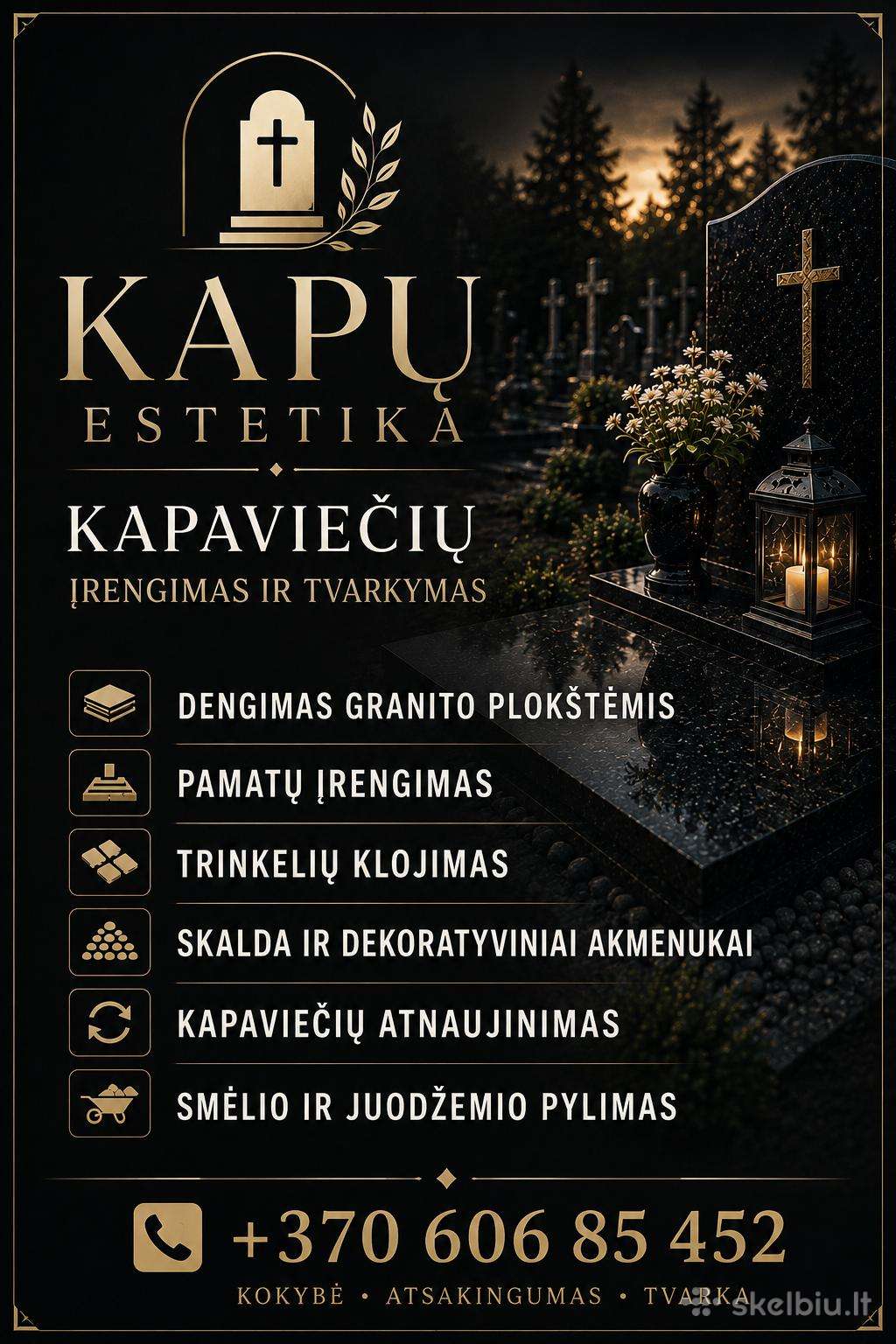 Kapaviečių įrengimas