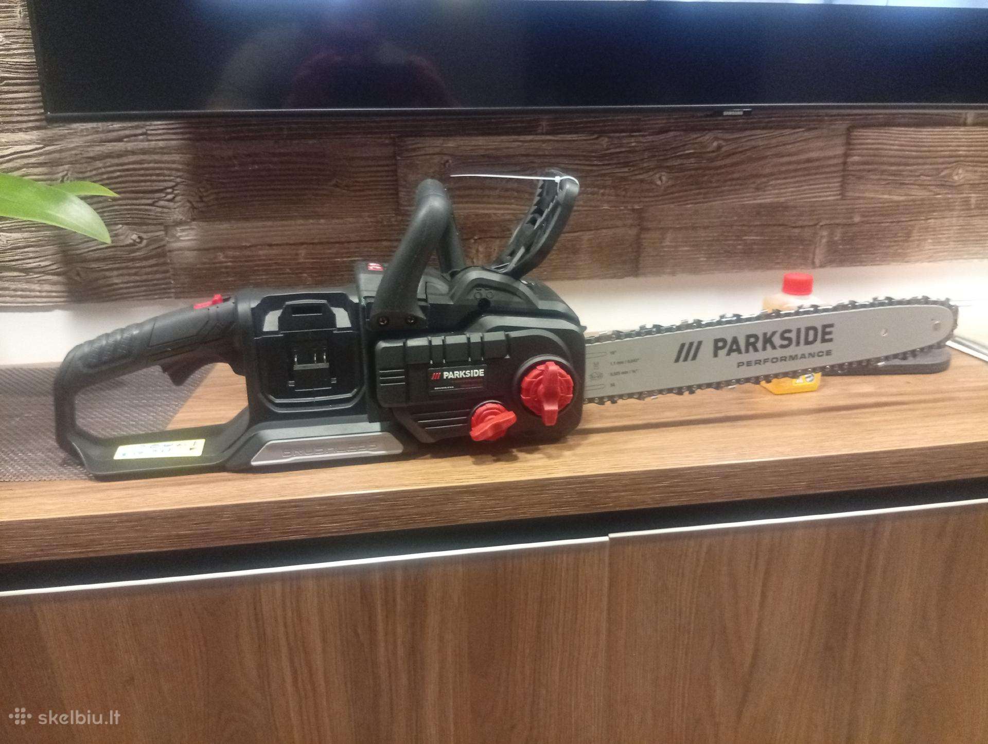 Parkside Performance akumuliatorinis pjūklas.